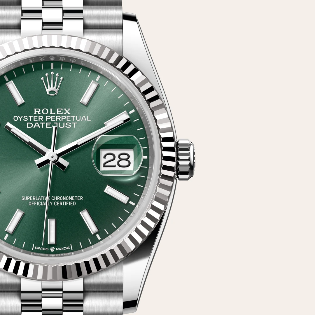 ROLEX キーホルダー シルバー 緑 Rolex Datejust 36 in White Rolesor - combination of Oystersteel
