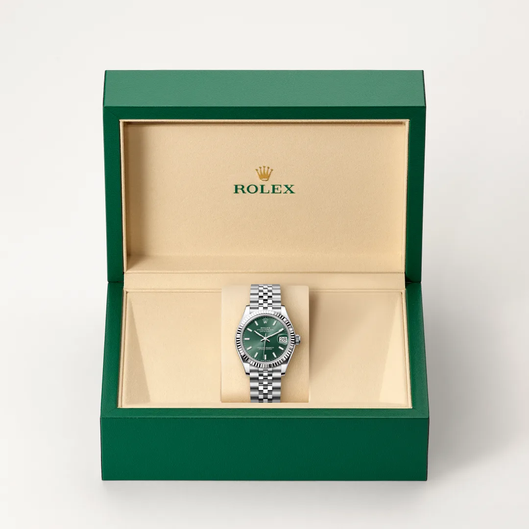 Rolex Datejust 31 in White Rolesor - combination of Oystersteel