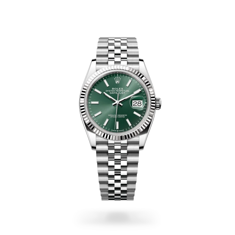 趣味 OYSTER PERPETUAL DATEJUST Rolex Datejust 36 in White Rolesor - combination of Oystersteel